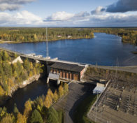 PVO-Vesivoiman Haapakosken vesivoimalaitos Iijoella, ilmakuva