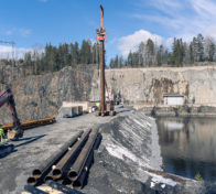 Melon vesivoimalaitoksen työmaa