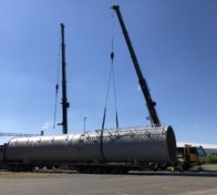 Rauman Biovoiman voimalaitoksen uusi piippu