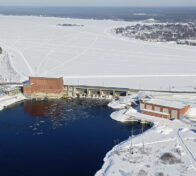 Isohaaran vesivoimalaitos talvella. Kuva: Hannu Vallas
