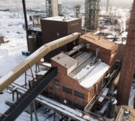 Laanilan Voiman purettavana oleva voimalaitos Oulun Laanilan teollisuusalueella. Kuva vuodelta 2022, Kai Tirkkonen