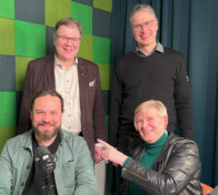 Esa Vakkilainen, Jarmo Tervo, Harri Moisio ja Riitta Larnimaa