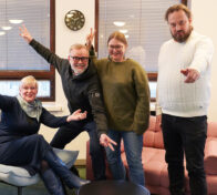 ulkoministeriön rauhanvälityskeskuksen kansainvälisten vesiasioiden erityisedustaja Antti Rautavaara sekä strategiajohtaja Pieta Jarva Baltic Sea Action Groupista sekä ohejlman juontajat Harri Moisio ja yhteiskuntasuhde- ja vastuullisuusjohtaja Riitta Larnimaa Pohjolan Voimasta.