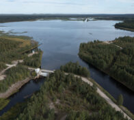 Torniolaakson Voima Oy. Portimokosken Voimalaitoksen Portimojärven säännöstelypato.