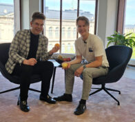 Pohjolan Voiman yhteiskuntasuhdepäällikkö Miikka Koski ja Totti Snellman, Suomen Opiskelija-Allianssi – OSKU ry:n puheenjohtaja 2025