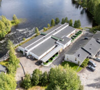 Kitkajoen varrella Kuusamossa sijaitseva Käylän kalanviljelylaitos