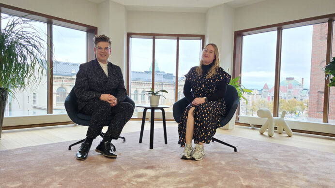 Pohjolan Voiman yhteiskuntasuhdepäällikkö Miikka Koski ja Nea-Bettina Baarman, Eurooppanuorten puheenjohtaja