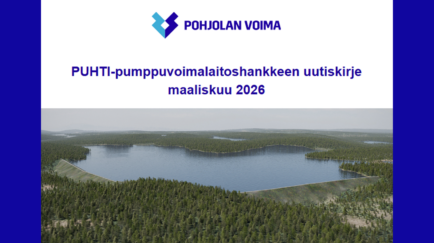 Puhti-pumppuvoimalaitoshankkeen maaliskuun uutiskirje