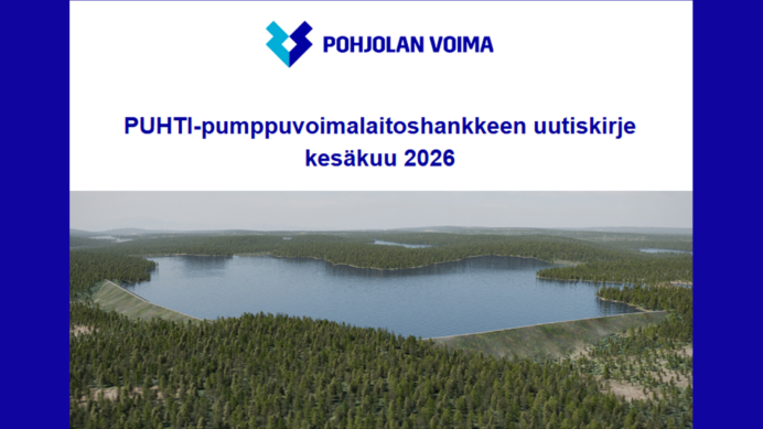 Puhti-pumppuvoimalaitoshankkeen uutiskirje